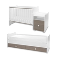 Bed TREND PLUS NEW white+coffee Variant B /teen bed; baby bed&cupboard/ *The bed can be used by two children at the same time